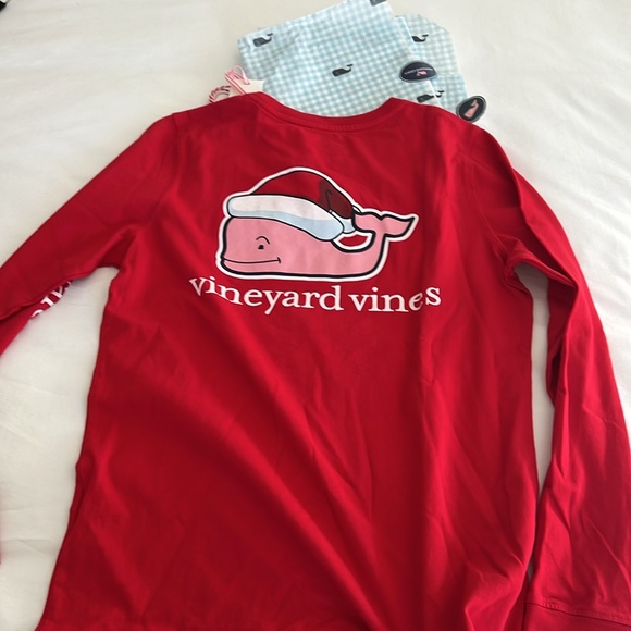 ⭐️🌴NWT Vineyard Vines Tee pocket Santa whale long sleeve shirt - Picture 8 of 8